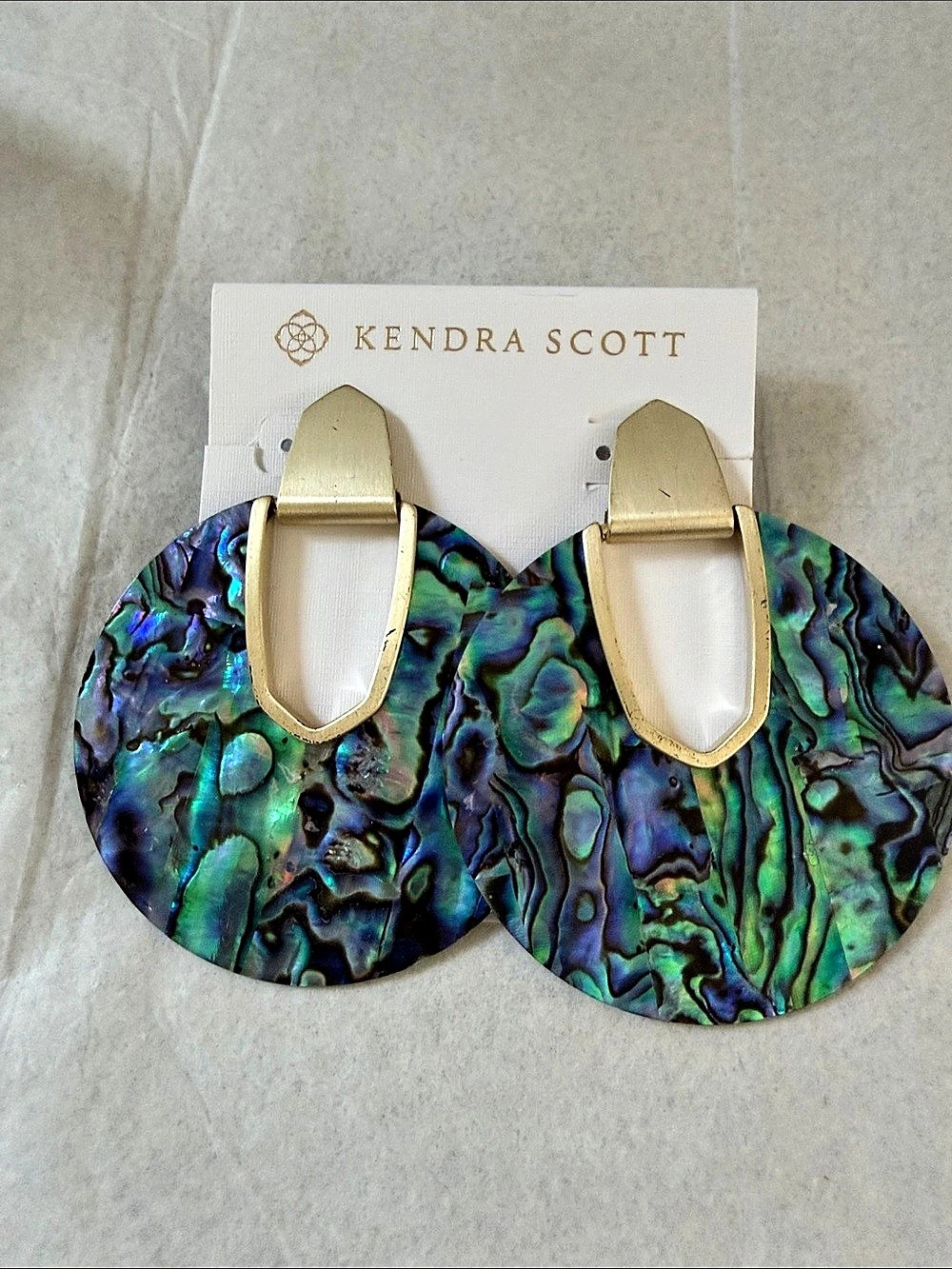 Kendra Scott Statement Drop Earrings in Blue & Green